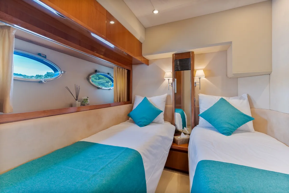 Anna Wo, a Princess 58 motor yacht at Grad Šibenik, Croatia