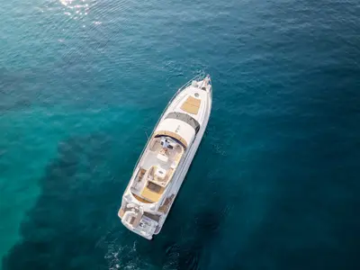 Anna Wo, a Princess 58 motor yacht at Grad Šibenik, Croatia