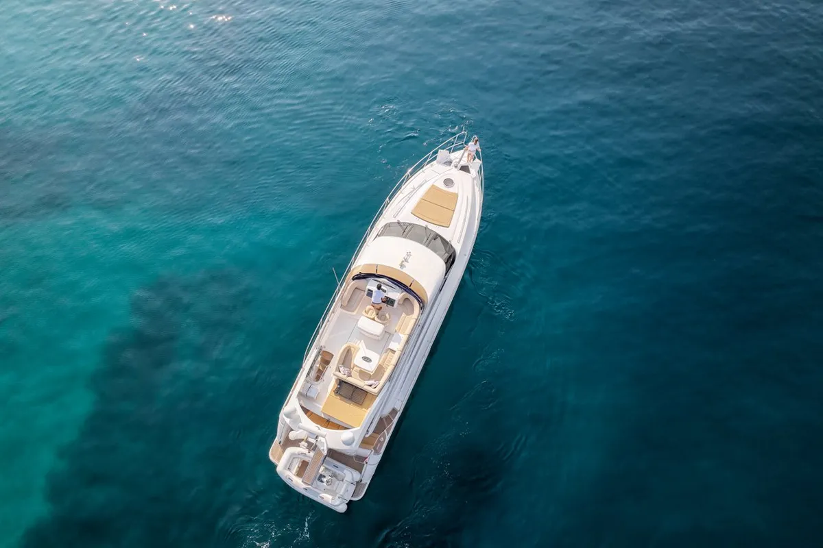 Anna Wo, a Princess 58 motor yacht at Grad Šibenik, Croatia
