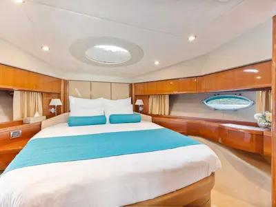 Cabin on Anna Wo, a Princess 58 motor yacht at Šibenik, Croatia