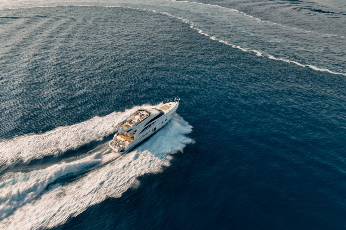 Anna Wo, a Princess 58 motor yacht at Grad Šibenik, Croatia