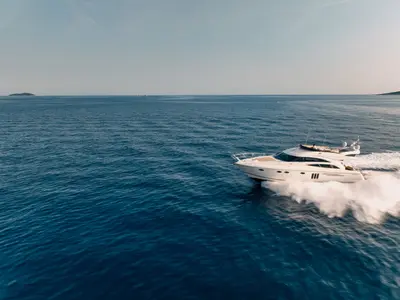 Anna Wo, a Princess 58 motor yacht at Grad Šibenik, Croatia