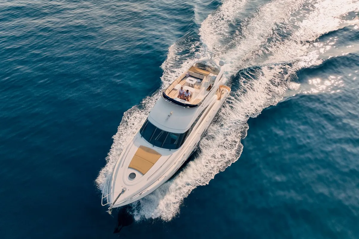 Anna Wo, a Princess 58 motor yacht at Grad Šibenik, Croatia