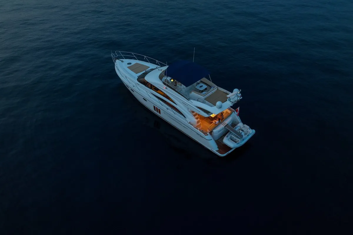 Anna Wo, a Princess 58 motor yacht at Grad Šibenik, Croatia