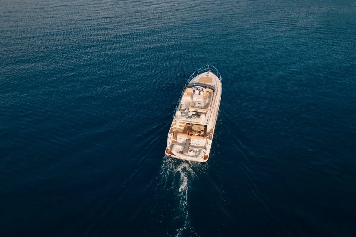 Anna Wo, a Princess 58 motor yacht at Grad Šibenik, Croatia