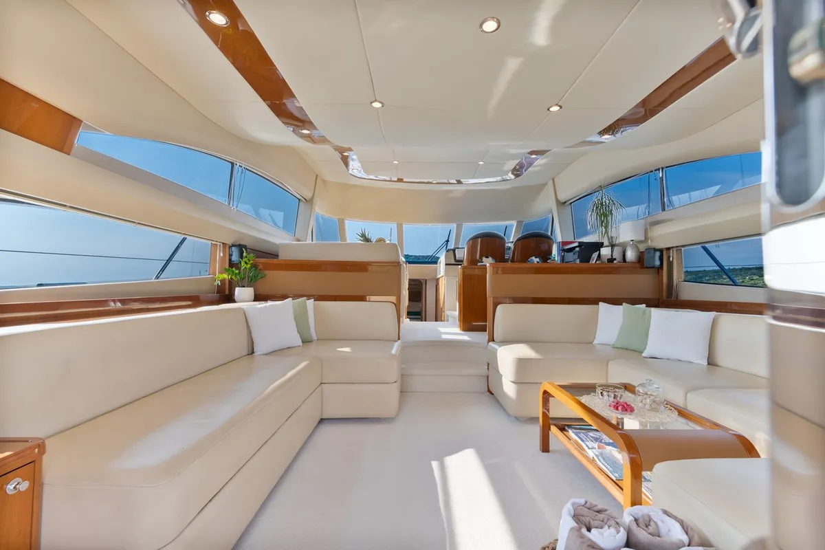 Anna Wo, a Princess 58 motor yacht at Grad Šibenik, Croatia