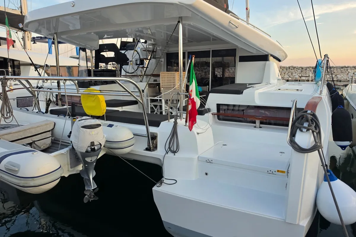 Too White, a Lagoon 43 - 4 + 1 cab. catamaran at Salerno, Italy