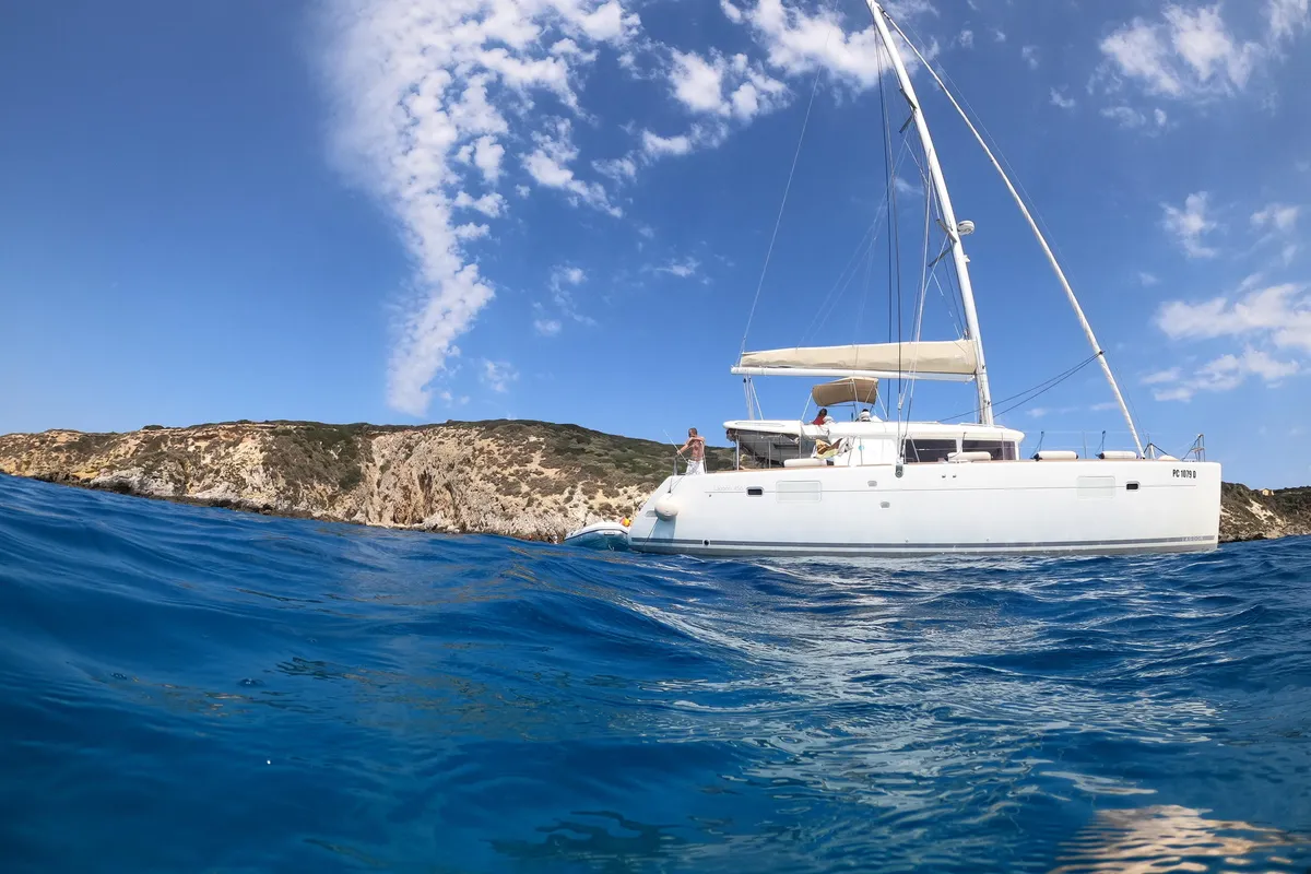 Cabin on Zia Nella, a Lagoon 450 Fly catamaran at Grad Vis, Croatia