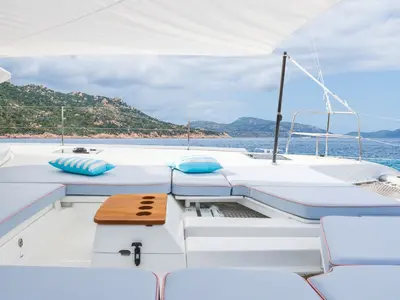 Deck of Vanesa - Iconic version, a Lagoon 46 catamaran at Seget Donji, Croatia