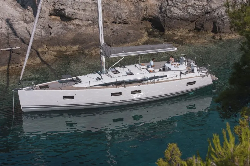 Exterior view of Il sole, a Jeanneau 54 sailboat at Volos, Greece