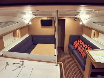 Salon of Six Friends, a Elan Impression 45 sailboat at Pula, Croatia