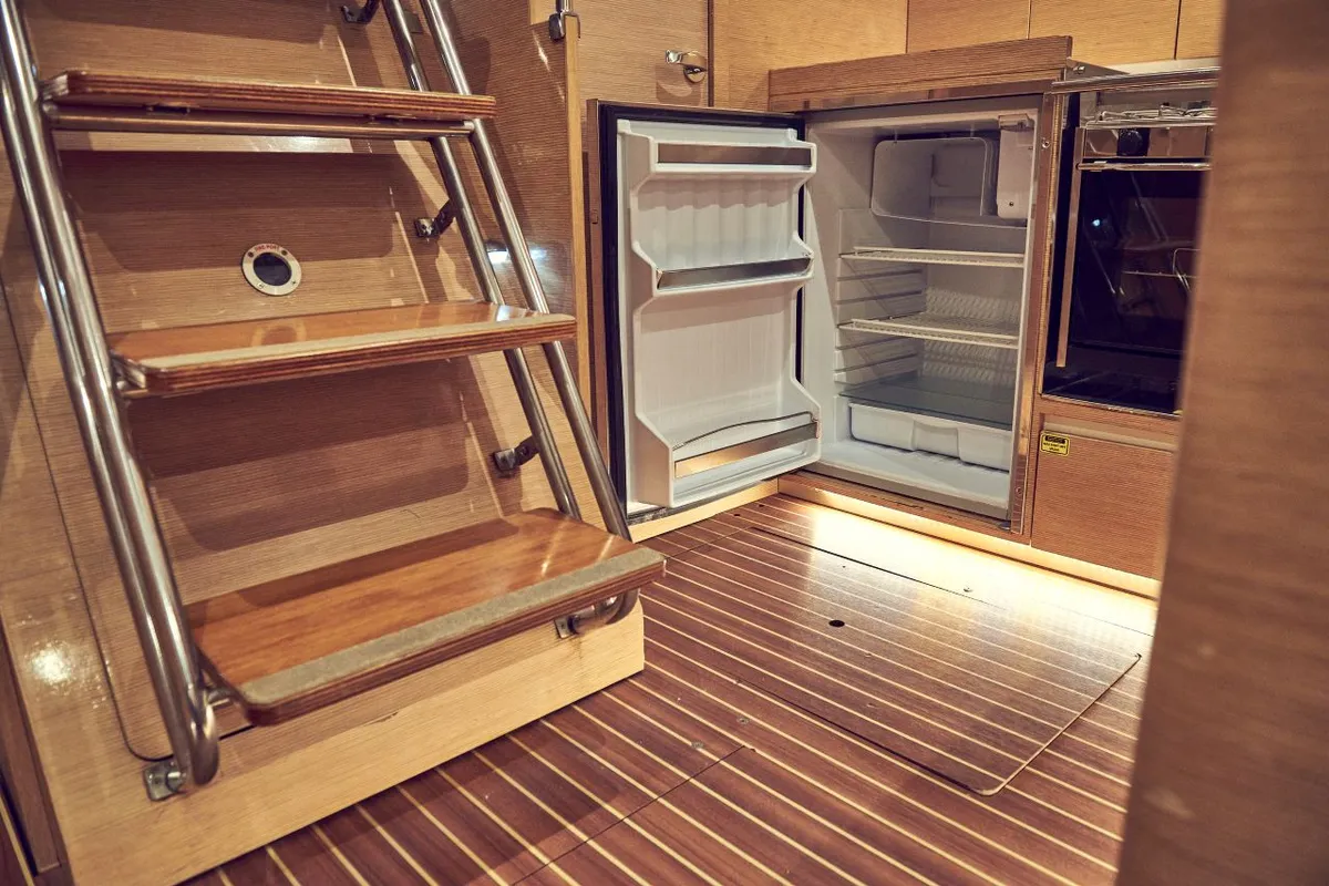 Galley of Six Friends, a Elan Impression 45 sailboat at Pula, Croatia
