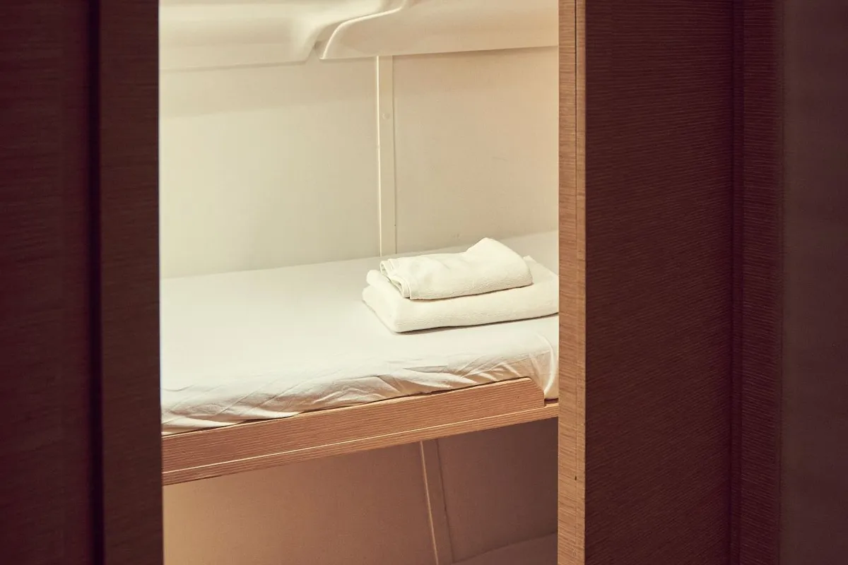 Cabin on Six Friends, a Elan Impression 45 sailboat at Pula, Croatia