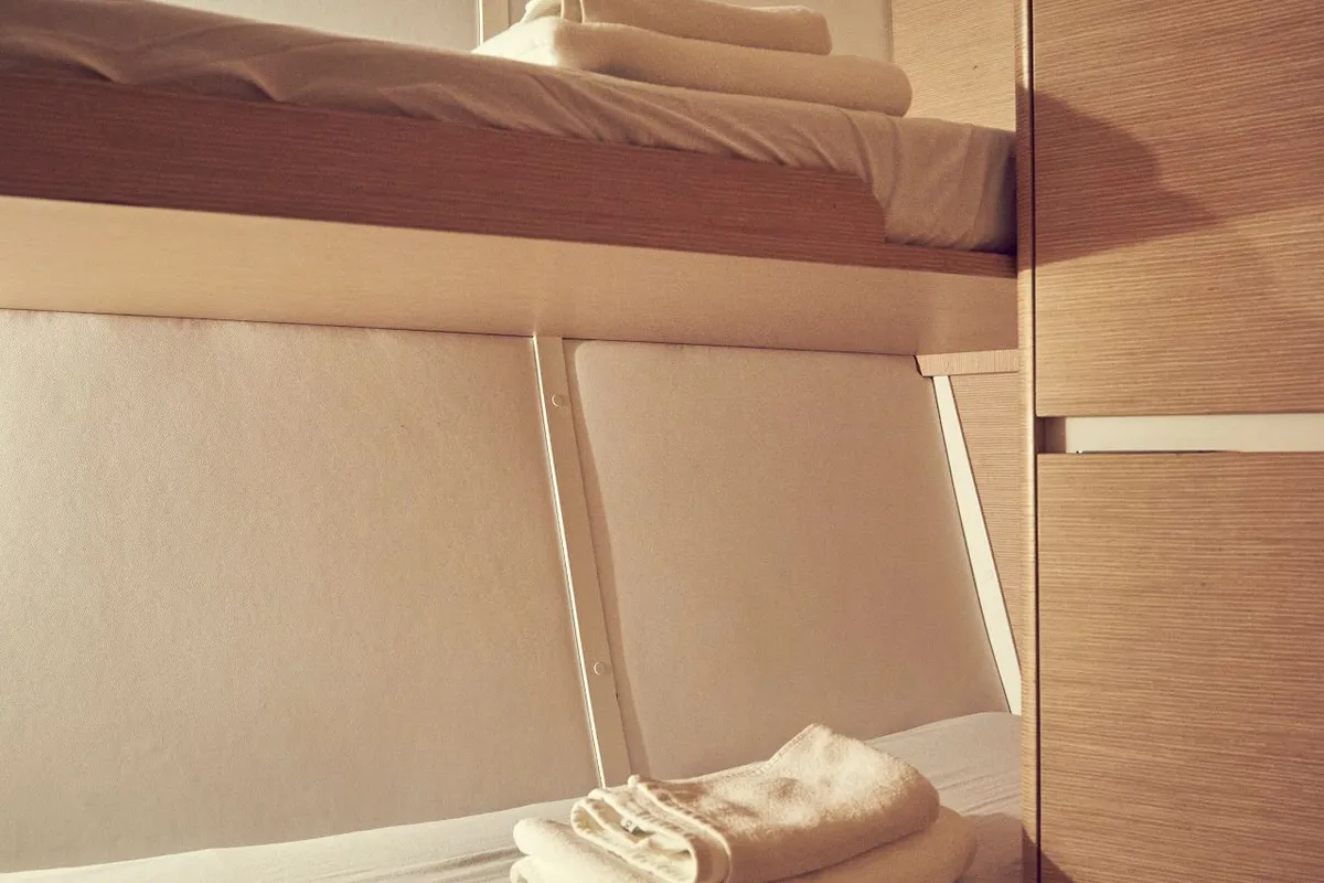 Cabin on Six Friends, a Elan Impression 45 sailboat at Pula, Croatia