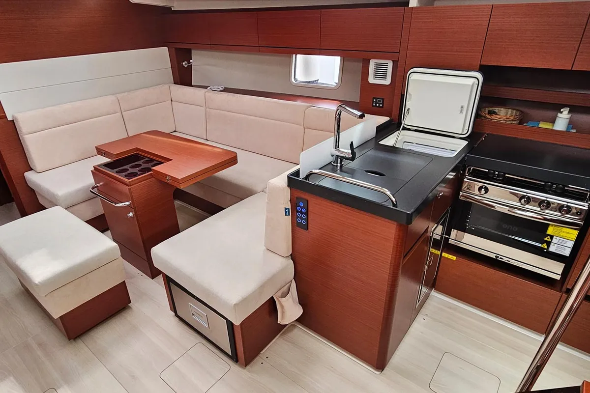 Galley of Vivi, a Hanse 458 sailboat at Punat, Croatia