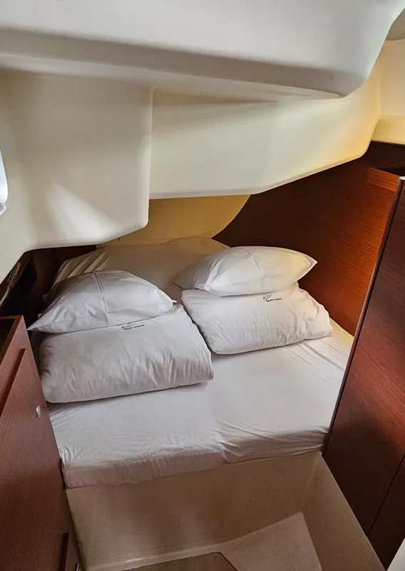 Cabin on Vivi, a Hanse 458 sailboat at Punat, Croatia