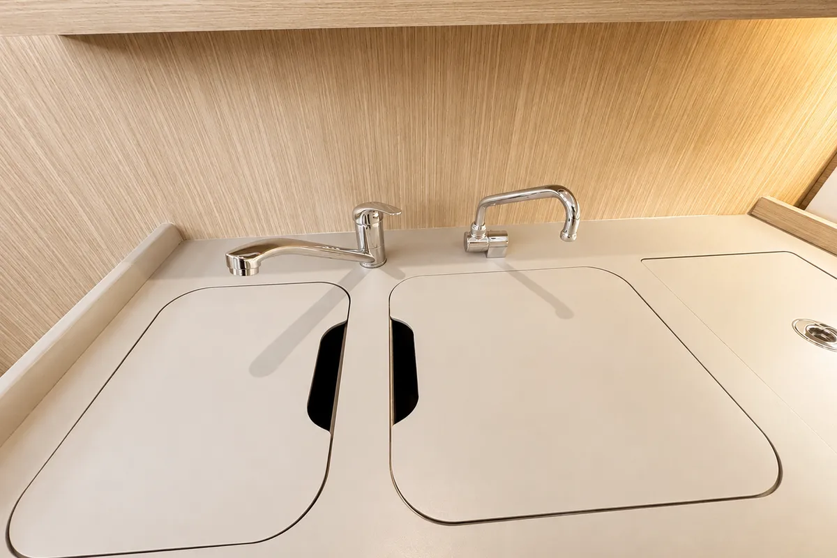 Galley of Aurora Lane, a Beneteau Oceanis 40.1 sailboat at Rogoznica, Croatia