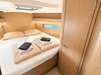 Head on Aurora Lane, a Beneteau Oceanis 40.1 sailboat at Rogoznica, Croatia