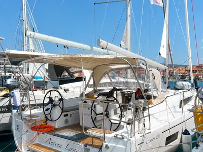 Galley of Aurora Lane, a Beneteau Oceanis 40.1 sailboat at Rogoznica, Croatia