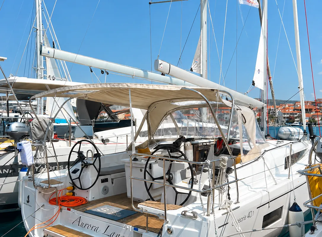Galley of Aurora Lane, a Beneteau Oceanis 40.1 sailboat at Rogoznica, Croatia