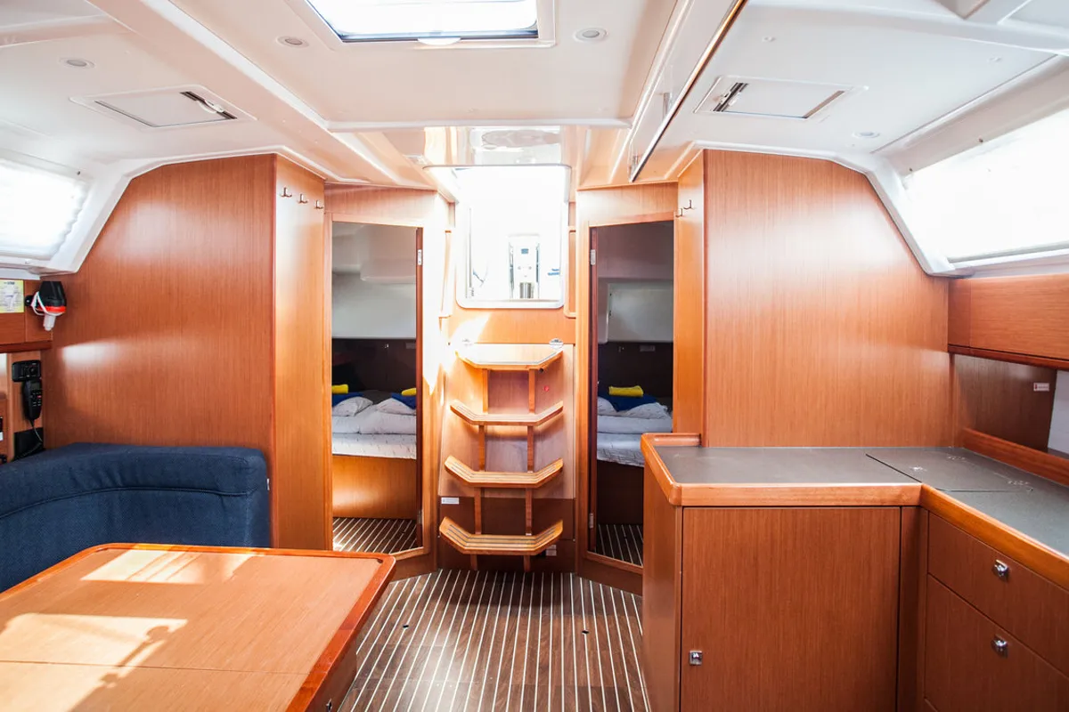 Salon of Lovro, a Bavaria Cruiser 46 sailboat at Split, Croatia