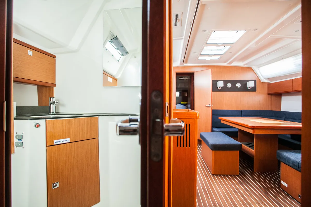 Galley of Lovro, a Bavaria Cruiser 46 sailboat at Split, Croatia