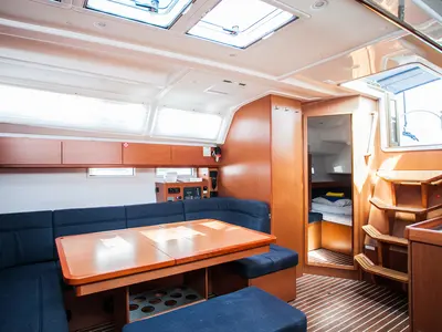 Salon of Lovro, a Bavaria Cruiser 46 sailboat at Split, Croatia