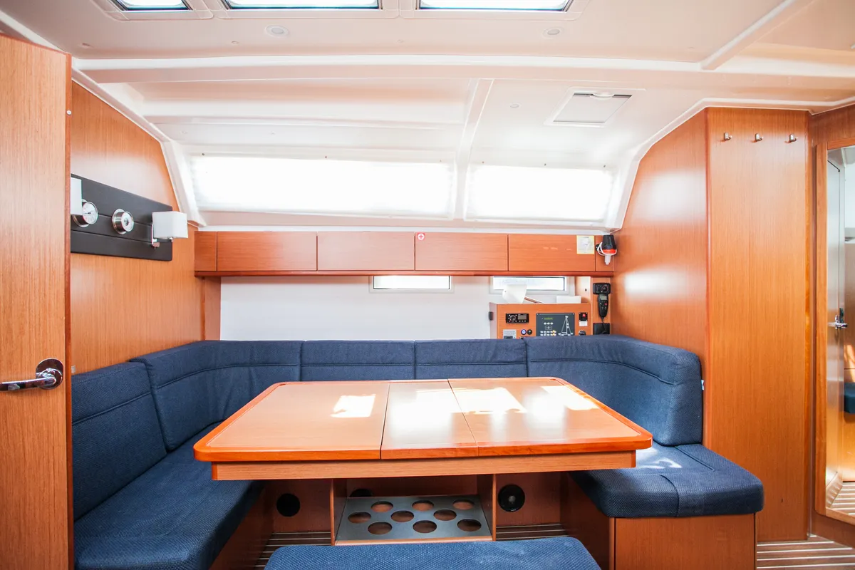 Salon of Lovro, a Bavaria Cruiser 46 sailboat at Split, Croatia
