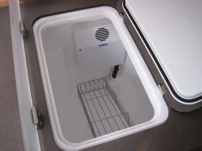 Galley of Fiamma, a Bavaria Cruiser 37 sailboat at Capo d'Orlando, Italy