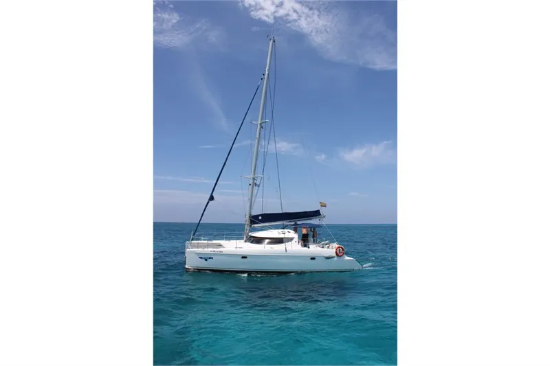 Exterior view of Kupela Cuba, a Fountaine Pajot Lavezzi 40 catamaran at Cienfuegos, Cuba