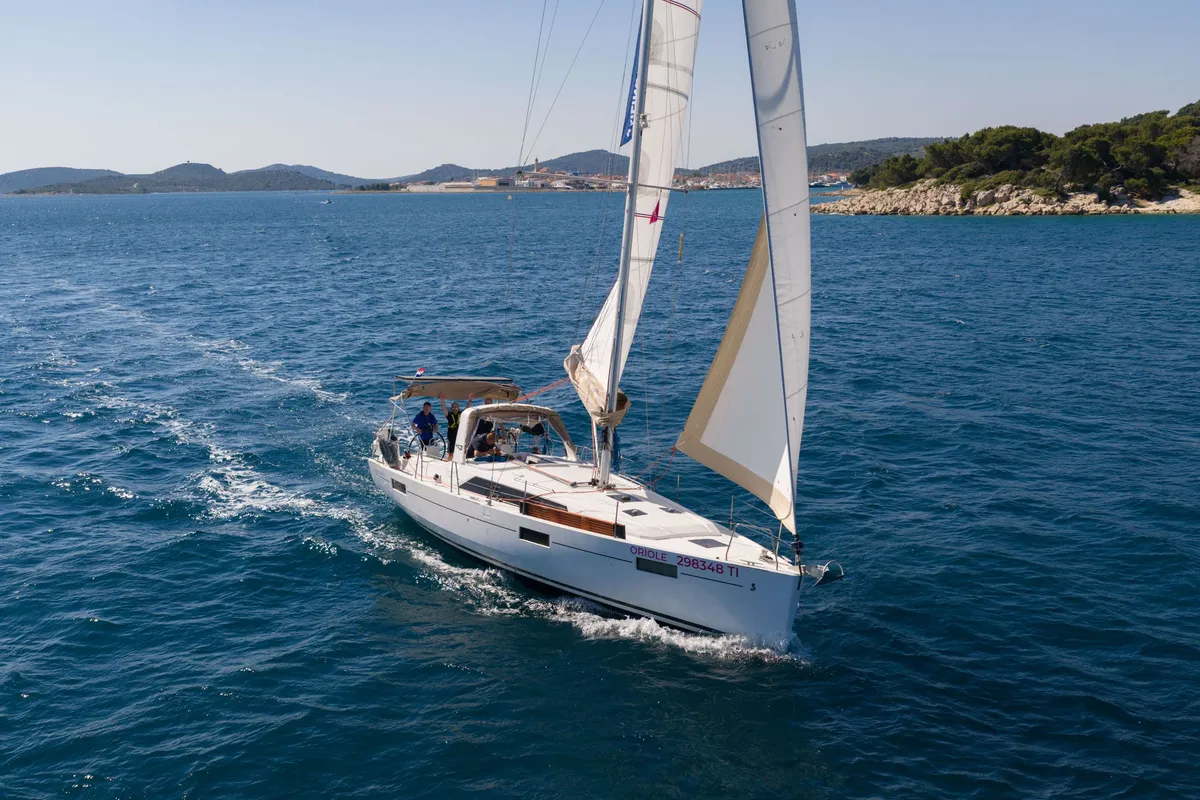 Oriole, a Beneteau Oceanis 41.1 sailboat at Pirovac, Croatia
