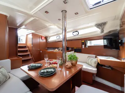 Salon of Oriole, a Beneteau Oceanis 41.1 sailboat at Pirovac, Croatia