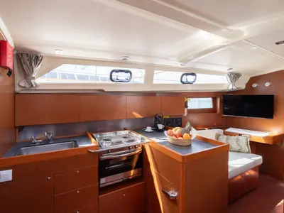 Galley of Oriole, a Beneteau Oceanis 41.1 sailboat at Pirovac, Croatia