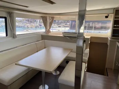 Salon of Star of the Seas IV, a Lagoon 46 catamaran at Alameda, United States