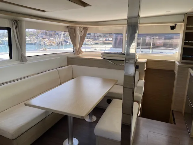 Salon of Star of the Seas IV, a Lagoon 46 catamaran at Alameda, United States