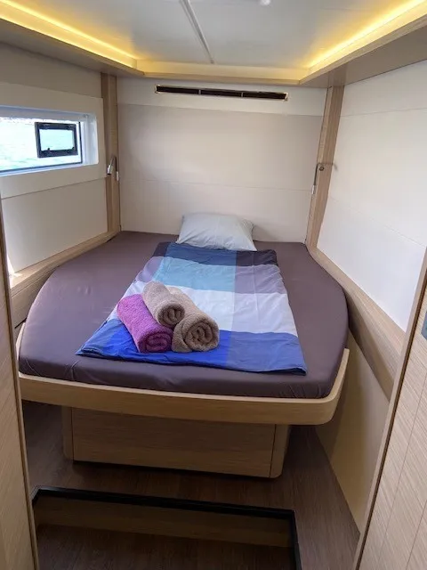 Cabin on Star of the Seas IV, a Lagoon 46 catamaran at Alameda, United States