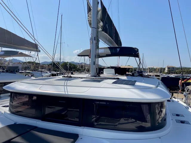 Exterior view of Star of the Seas IV, a Lagoon 46 catamaran at Alameda, United States