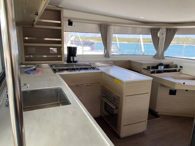 Galley of Star of the Seas IV, a Lagoon 46 catamaran at Alameda, United States