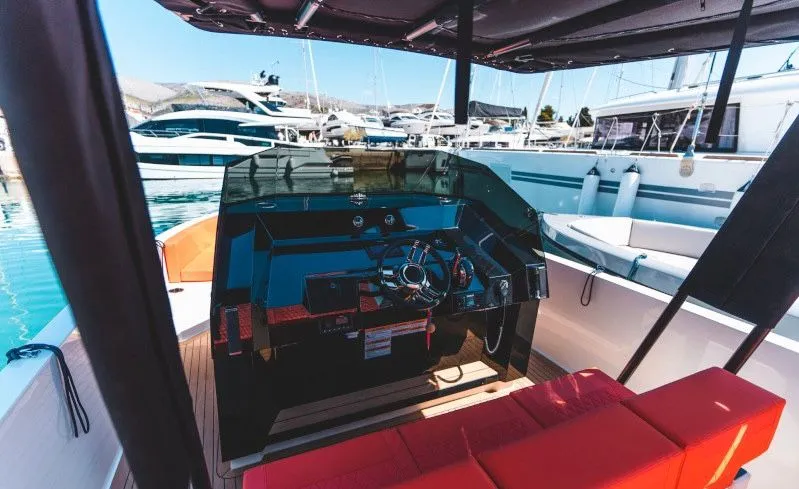 Lav, a De Antonio D28 Cruiser motorboat at Seget Donji, Croatia