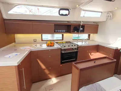 Galley of IVY, a Beneteau Oceanis 46.1 sailboat at Split, Croatia