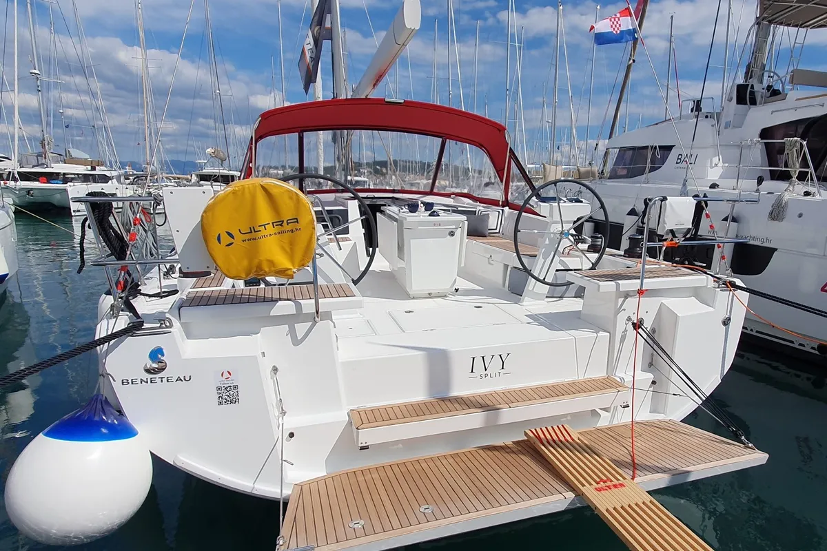 Exterior view of IVY, a Beneteau Oceanis 46.1 sailboat at Split, Croatia