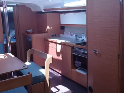 Galley of Esperanza, a Dufour 430 GL sailboat at Marmaris, Turkey