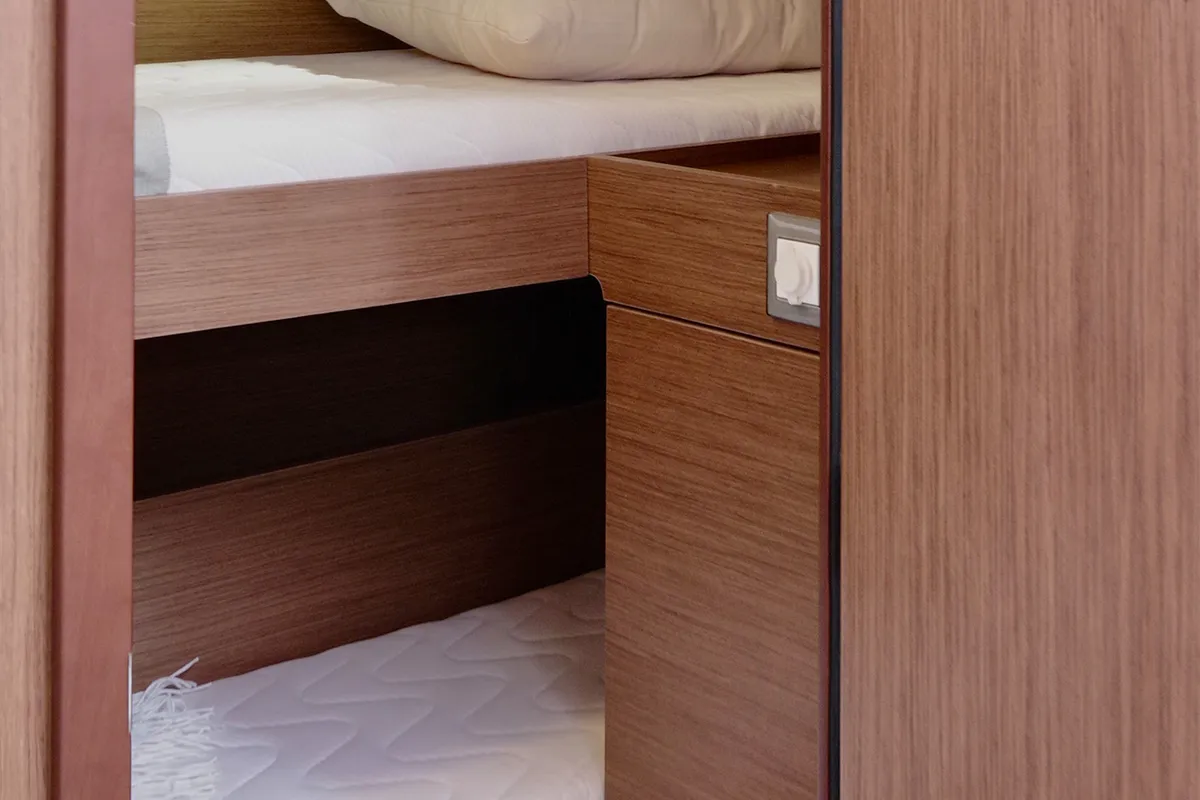 Cabin on Beneteau Oceanis 46.1, a sailboat at Tonnarella, Italy