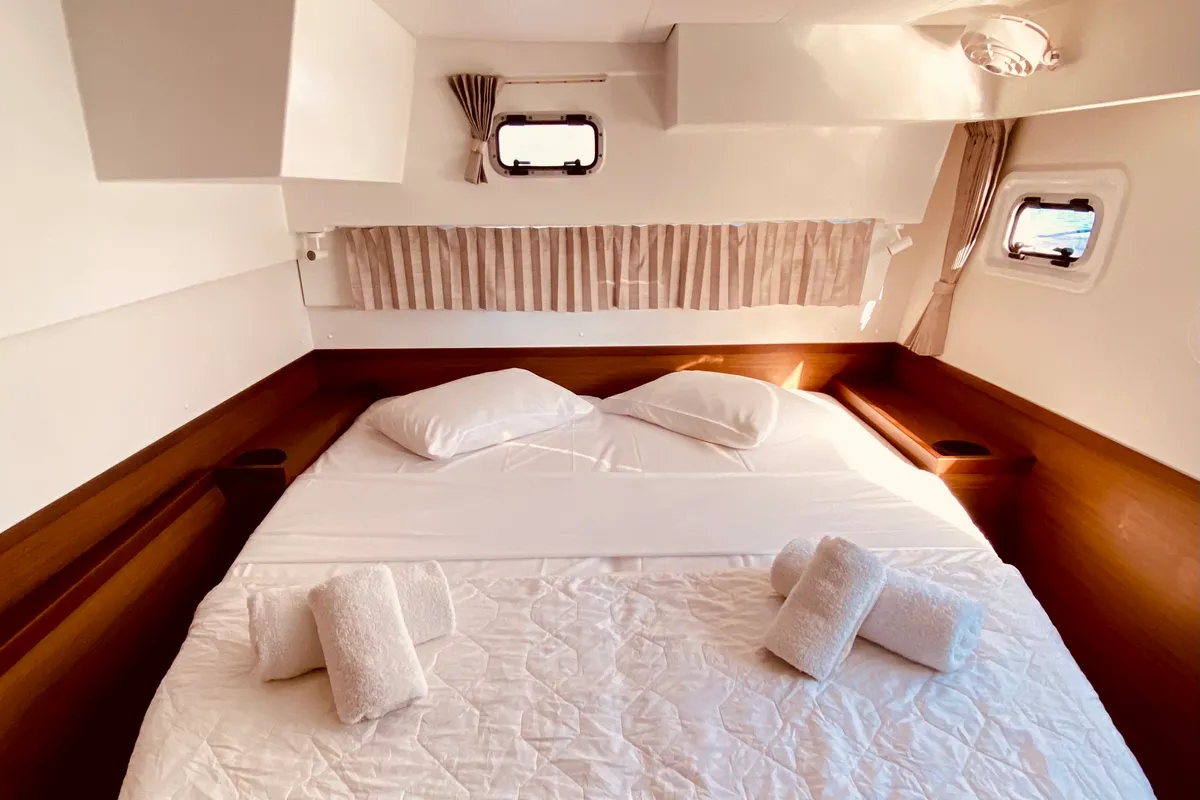 Cabin on Maresol (Pax 12) , a Lagoon 42 catamaran at Municipal Unit of Lefkada, Greece