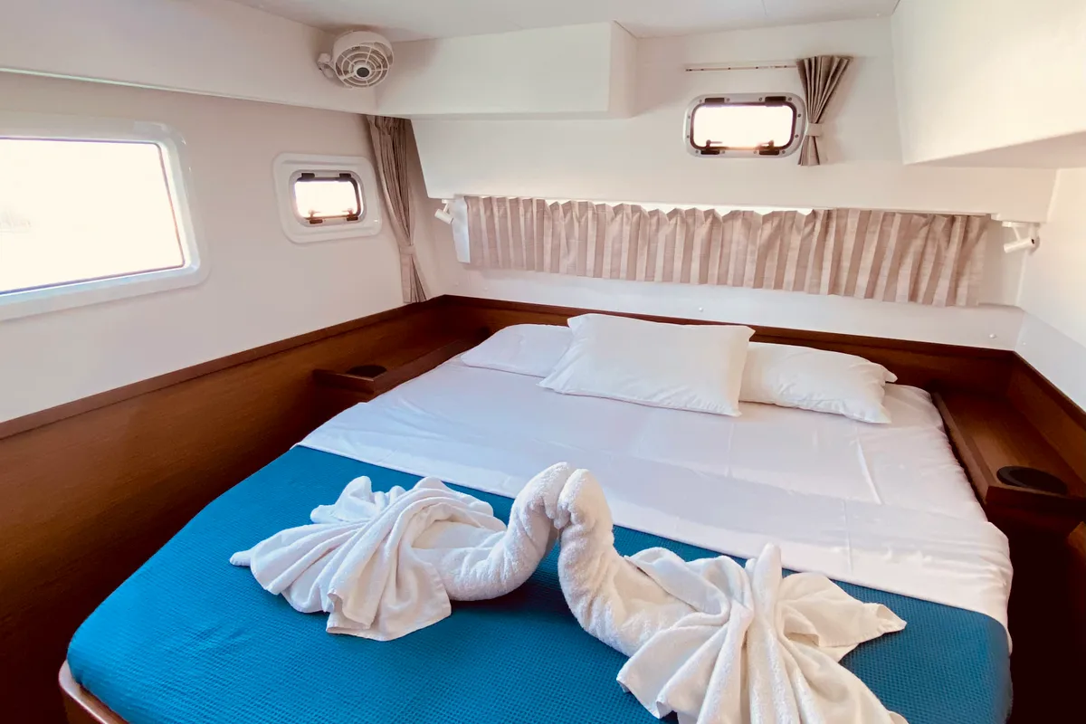 Cabin on Maresol (Pax 12) , a Lagoon 42 catamaran at Municipal Unit of Lefkada, Greece