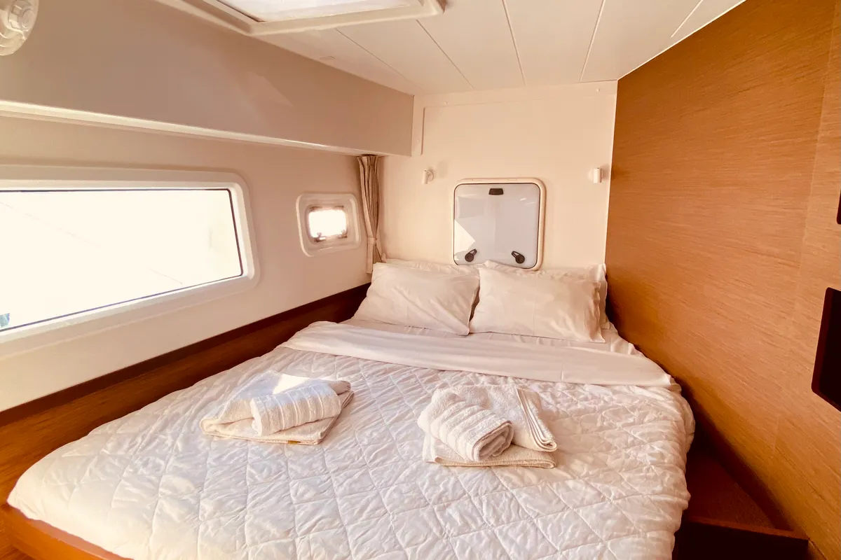 Cabin on Maresol (Pax 12) , a Lagoon 42 catamaran at Municipal Unit of Lefkada, Greece
