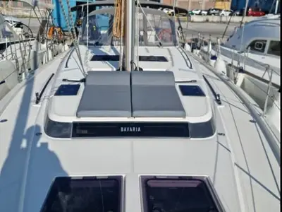 Deck of Bavaria C45, a sailboat at Volos, Greece