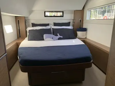 Cabin on Lagoon 46, a catamaran at Olbia, Italy