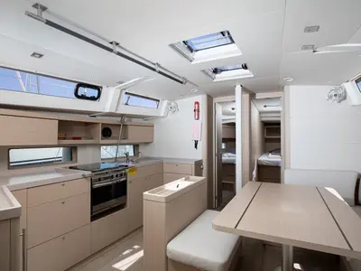 Galley of Contessa di Mare, a Beneteau Oceanis 46.1 sailboat at Općina Medulin, Croatia