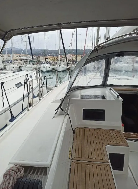 Nutmeg, a Bavaria C45 sailboat at Municipal Unit of Lefkada, Greece
